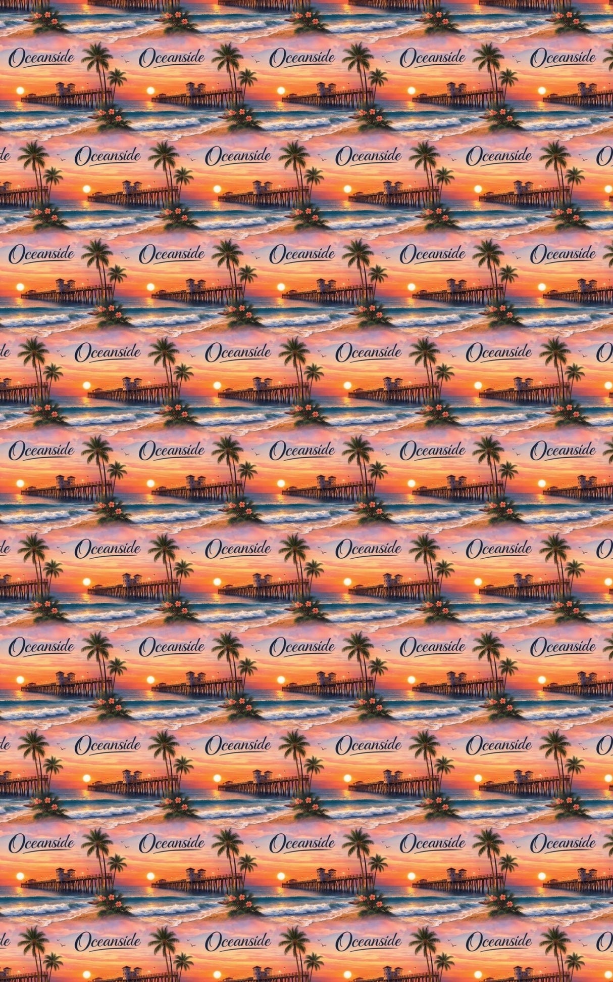 Oceanside Coastal Pier Glow - London Penny Gift Wrap