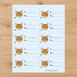 Ocicat Pawprint Wishes Gift Tag Sticker Sheet - London Penny Gift Wrap