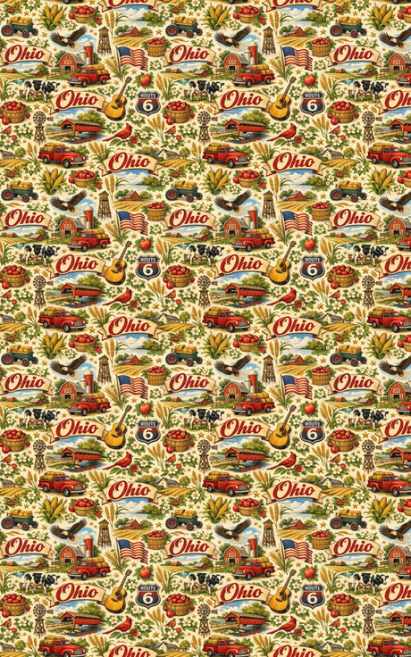 Ohio Heritage Heart - London Penny Gift Wrap