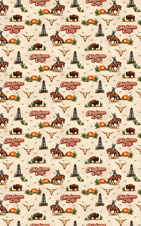Oklahoma City Western Past - London Penny Gift Wrap
