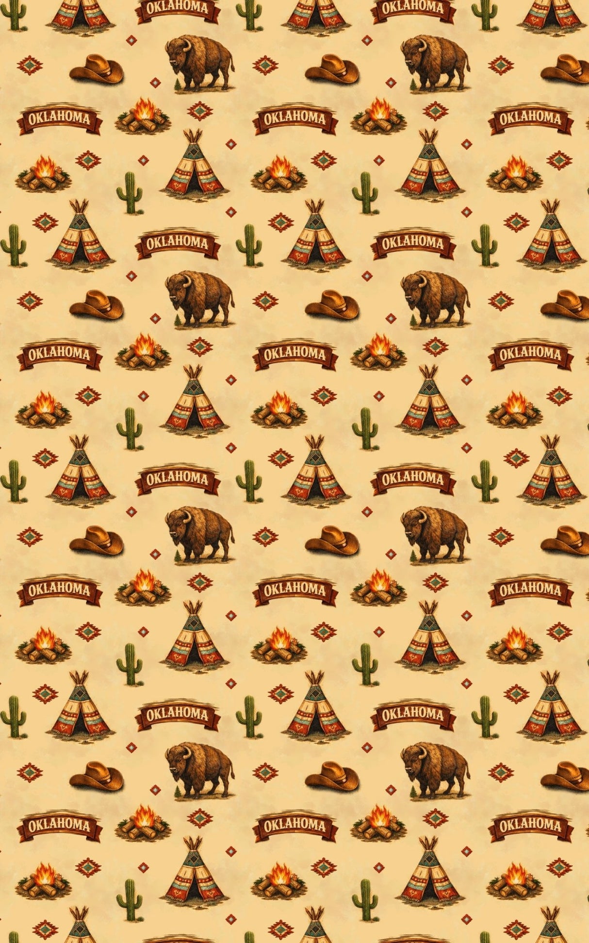 Oklahoma Western Prairie - London Penny Gift Wrap