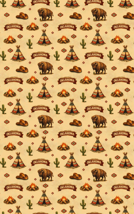 Oklahoma Western Prairie - London Penny Gift Wrap