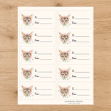 Oriental Shorthair Purrfectly Yours Gift Tag Sticker Sheet