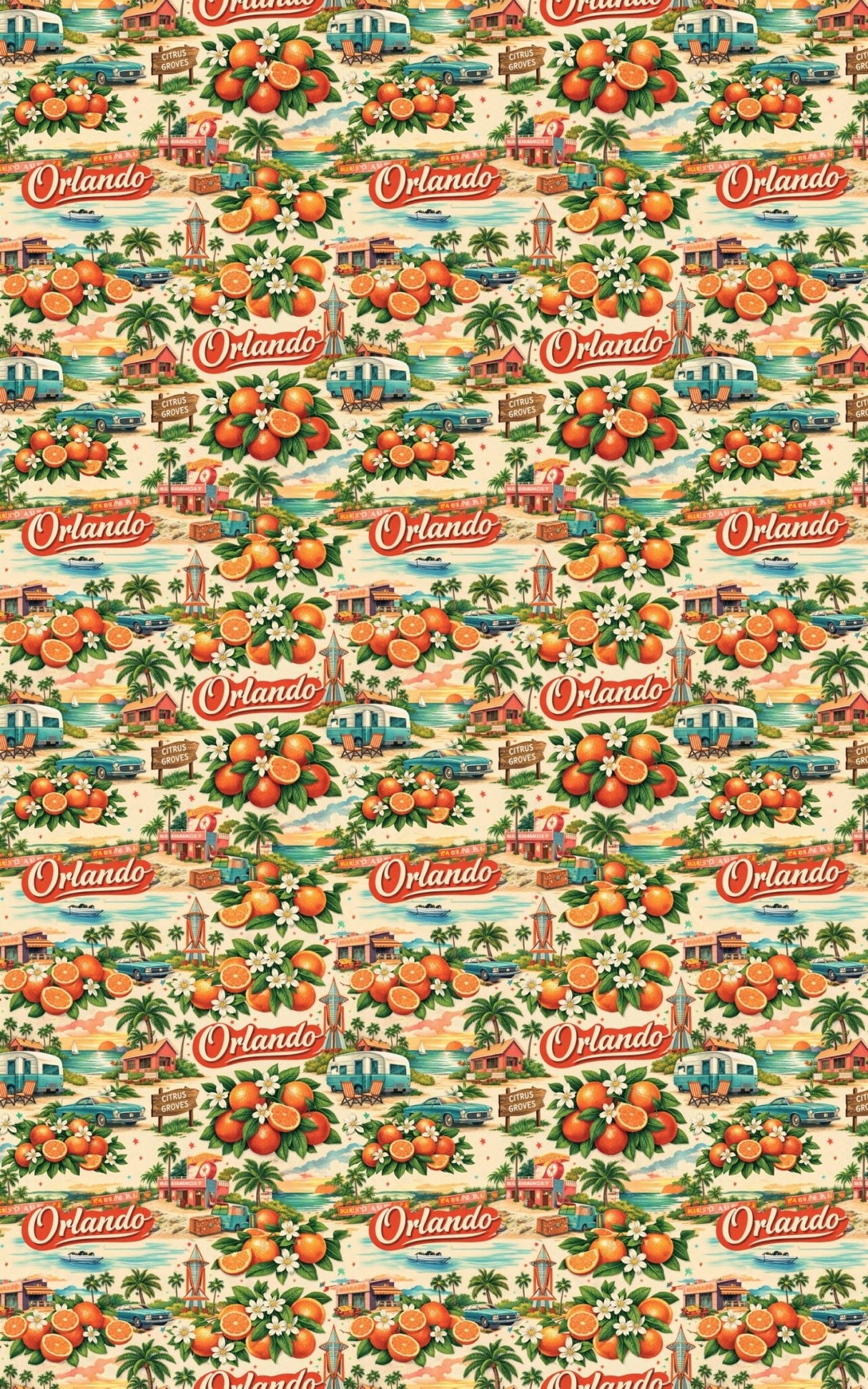 Orlando Citrus & Sunshine - London Penny Gift Wrap