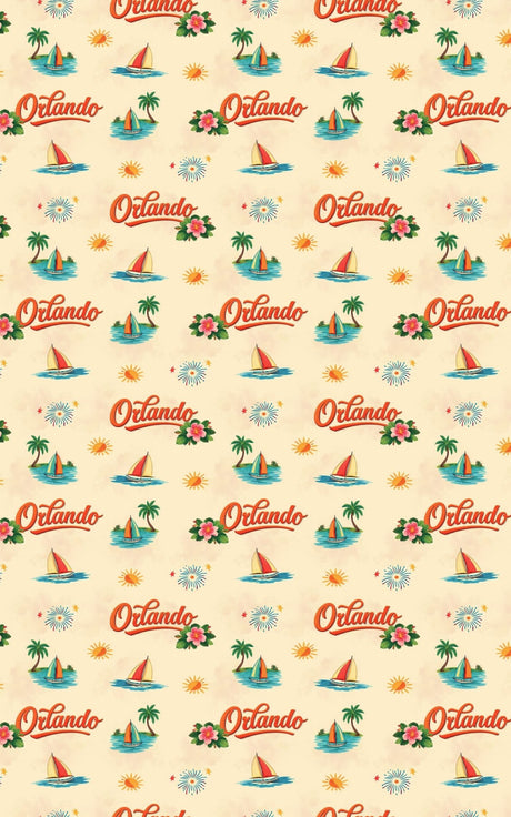 Orlando Theme Park Era Retro - London Penny Gift Wrap