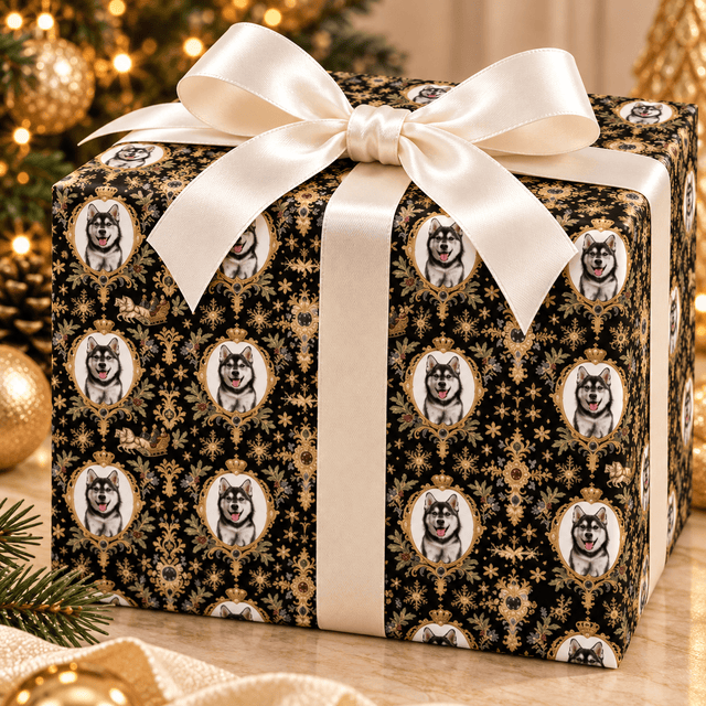 Personalized Royal Borzoi Crest Wrapping Paper | Custom Gift Wrap - London Penny Gift Wrap