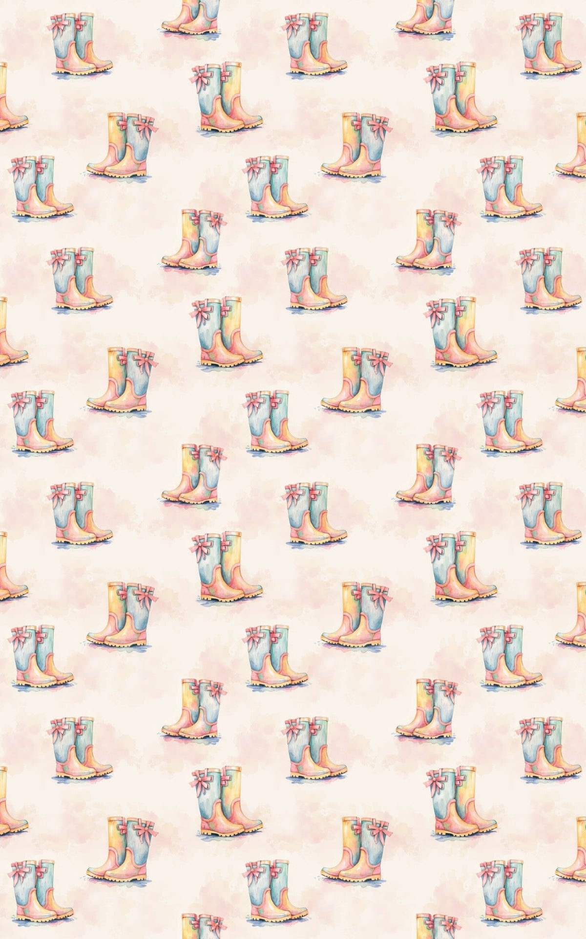Pastel Rainboot Parade - London Penny Gift Wrap