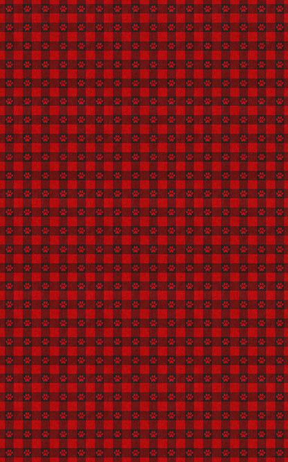 Paw Print Plaid