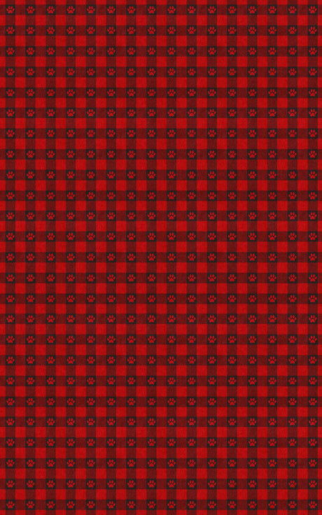 Paw Print Plaid - London Penny Gift Wrap