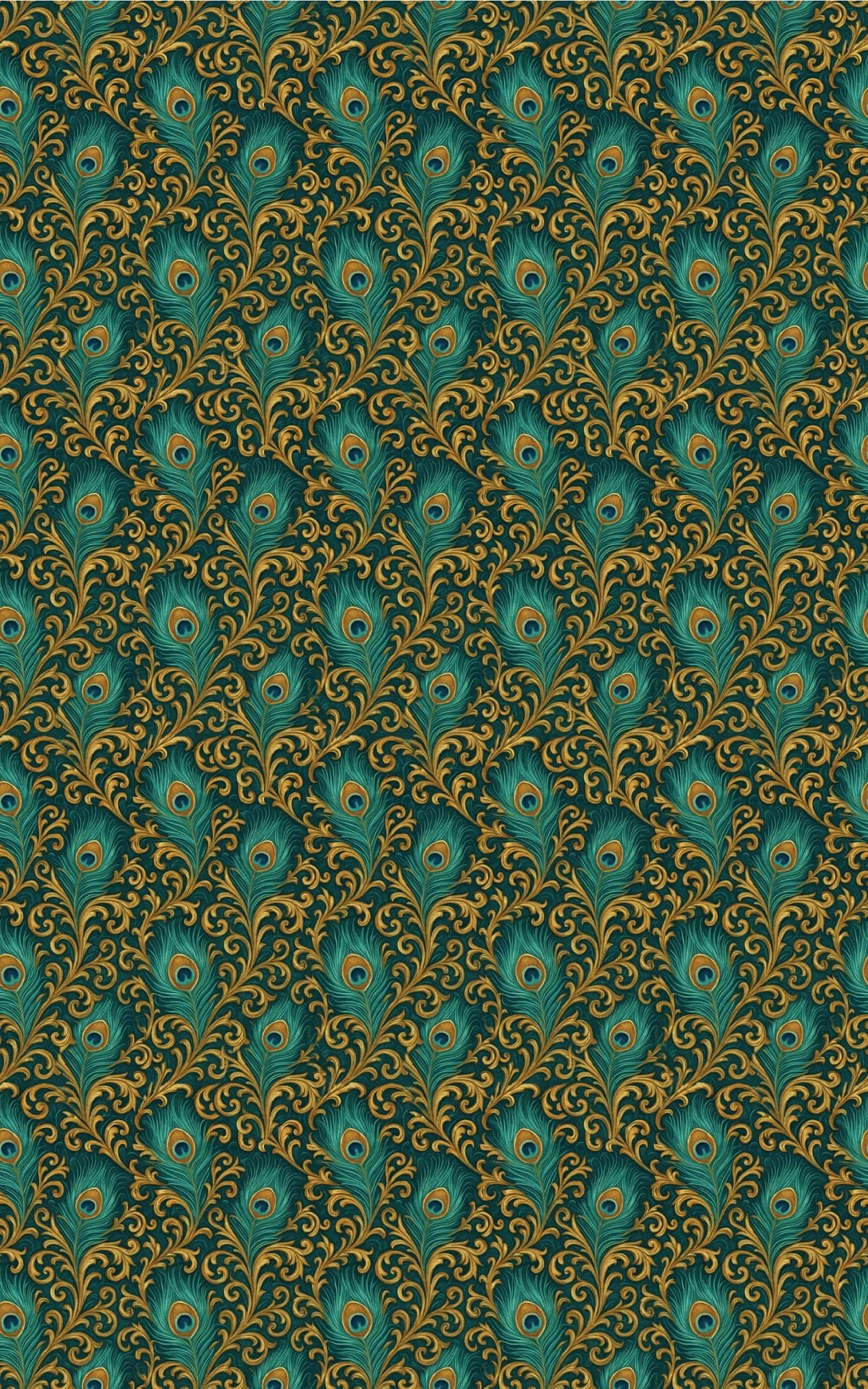 Peacock Plumage Script - London Penny Gift Wrap
