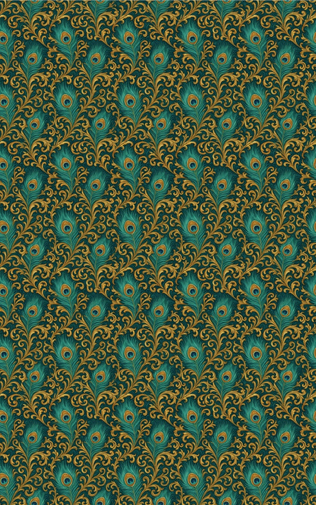 Peacock Plumage Script - London Penny Gift Wrap