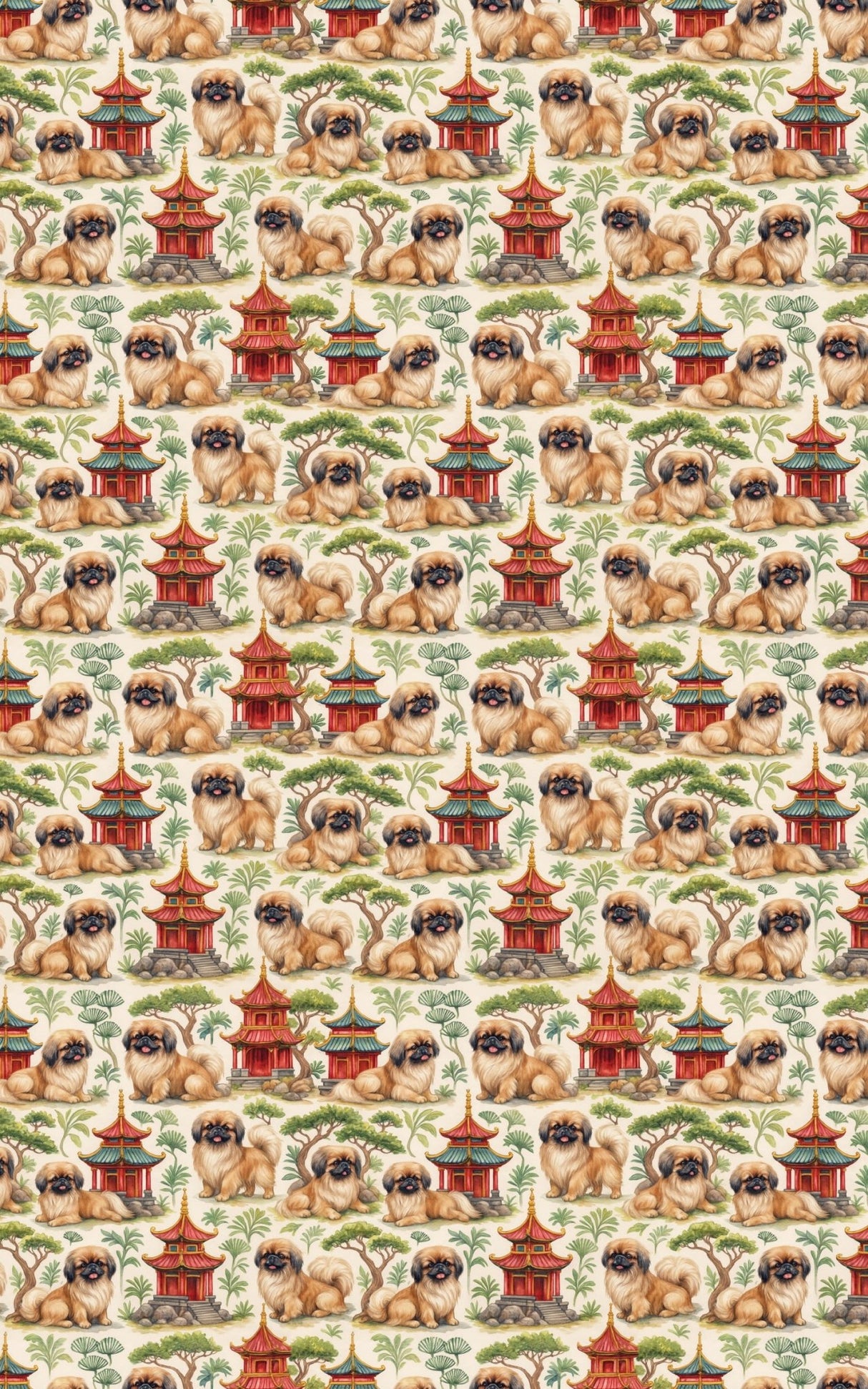 Pekingese Pagoda - London Penny Gift Wrap