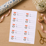 Penguin Party Gift Tag Sticker Sheet