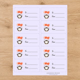 Penguin Party Gift Tag Sticker Sheet