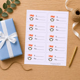 Penguin Party Gift Tag Sticker Sheet