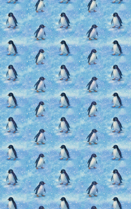 Penguins in the Snow - London Penny Gift Wrap