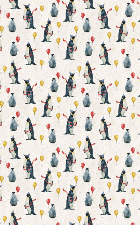 Penguin Party Parade - London Penny Gift Wrap