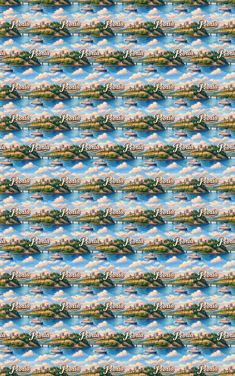Peoria River City Glow - London Penny Gift Wrap