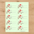Persian Santa Paws Gift Tag Sticker Sheet - London Penny Gift Wrap