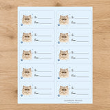 Persian Pawprint Wishes Gift Tag Sticker Sheet