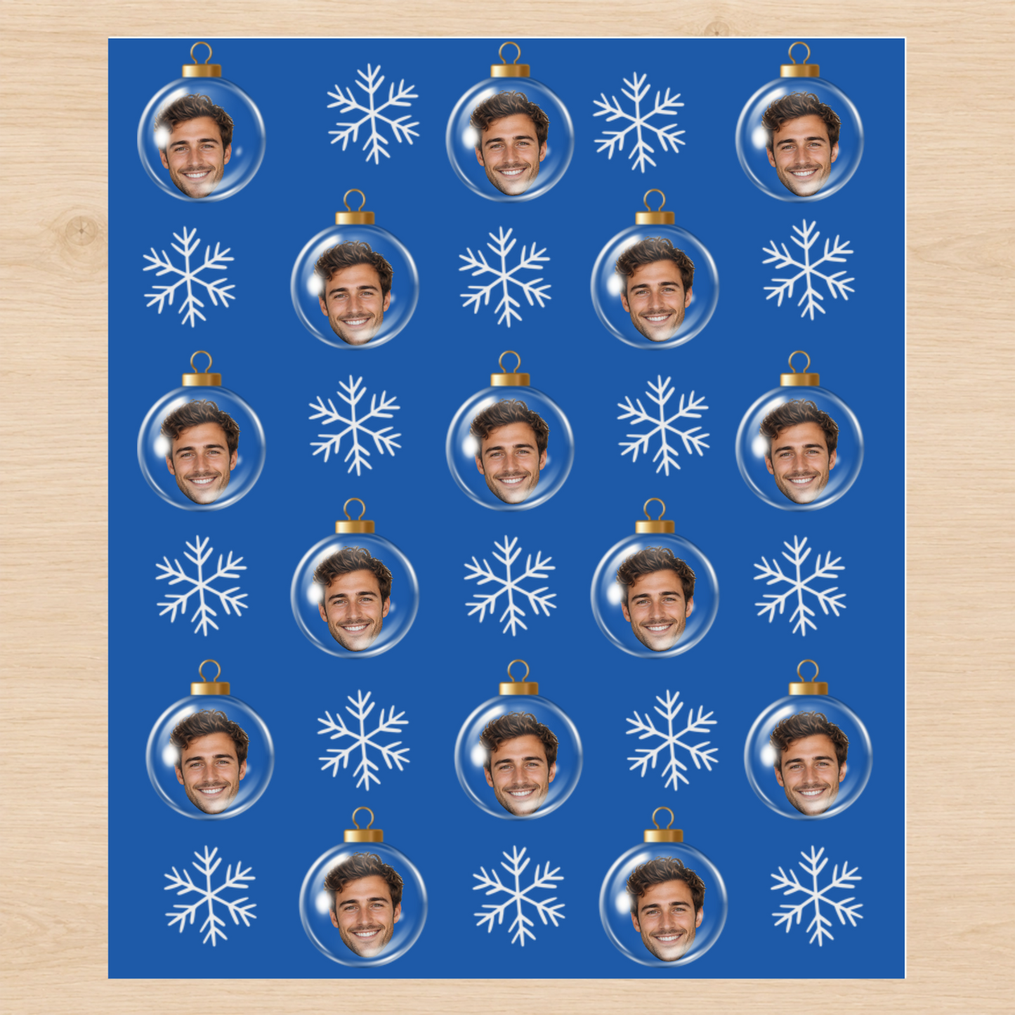 Personalized Photo Ornament 6FT Wrapping Paper