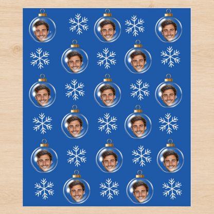Personalized Photo Ornament 6FT Wrapping Paper