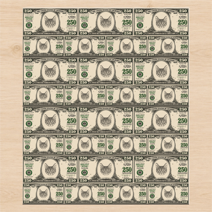 Personalized $250 Bill 6FT Wrapping Paper
