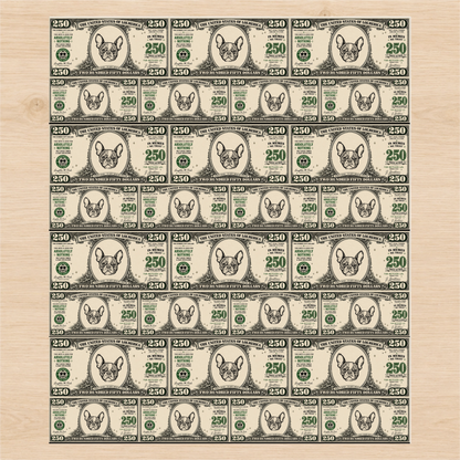 Personalized $250 Bill 6FT Wrapping Paper