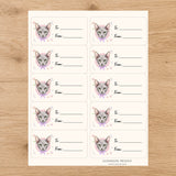 Peterbald Purrfectly Yours Gift Tag Sticker Sheet