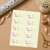 Piggy’s Birthday Treat Gift Tag Sticker Sheet