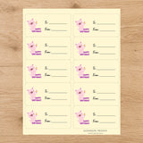 Piggy’s Birthday Treat Gift Tag Sticker Sheet
