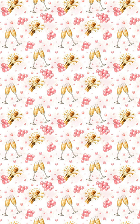 Pink Champagne Pop - London Penny Gift Wrap