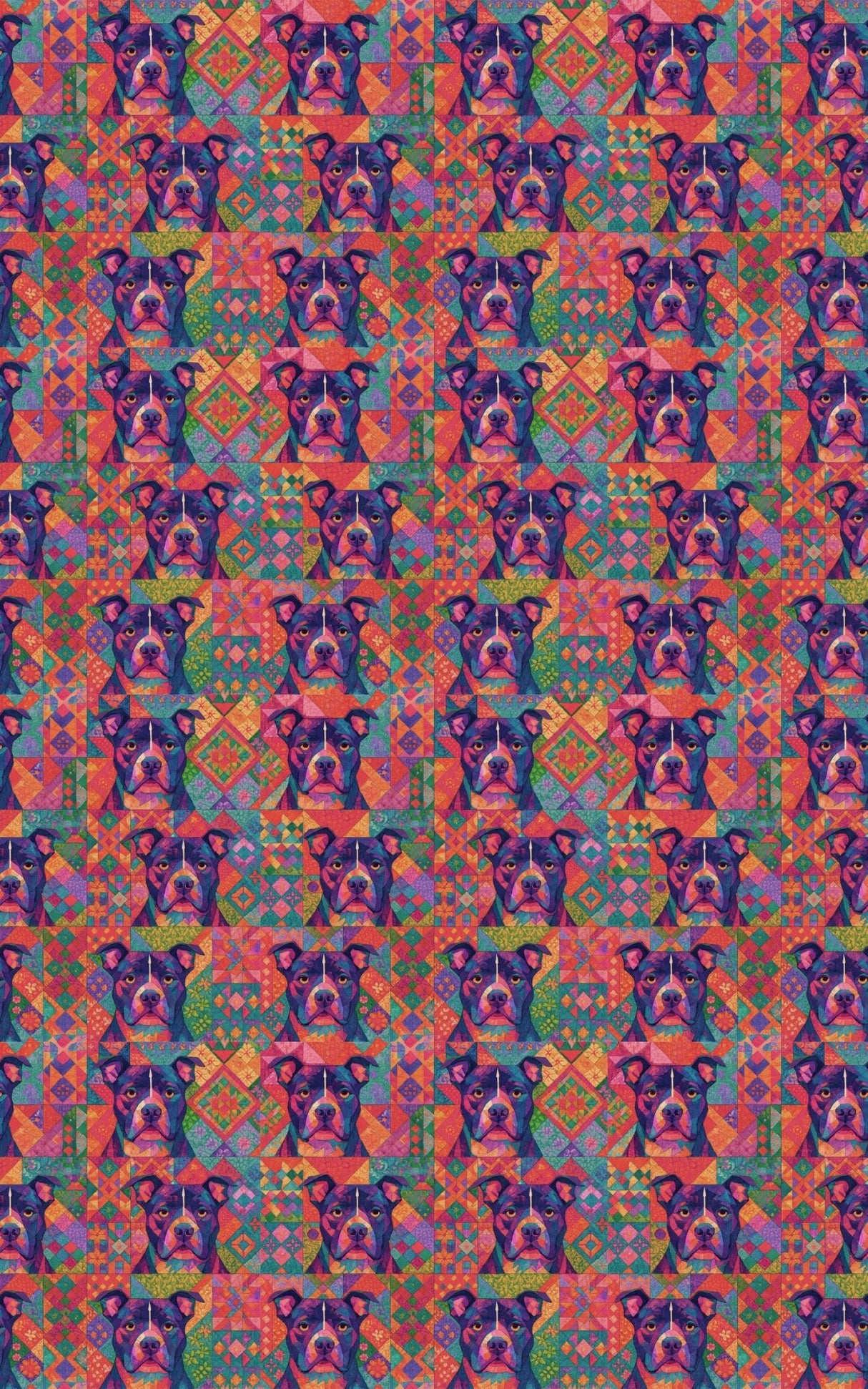 Pitbull Patchwork - London Penny Gift Wrap