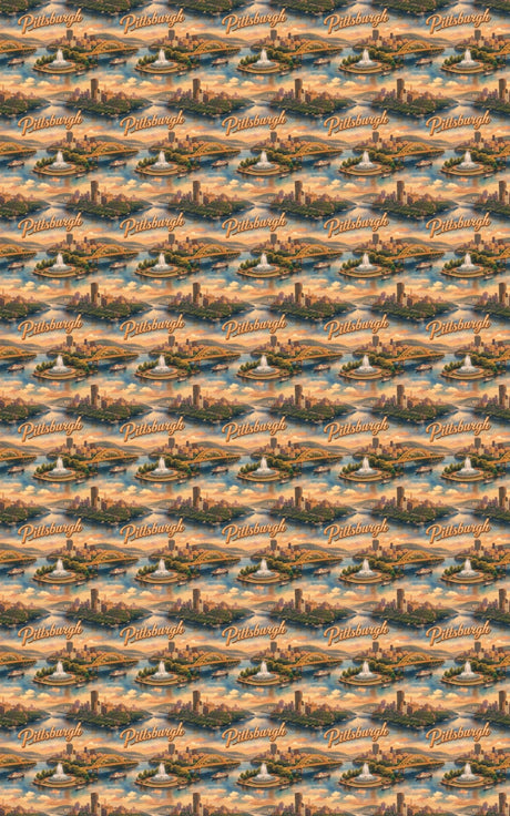 Pittsburgh Steel City Revival - London Penny Gift Wrap