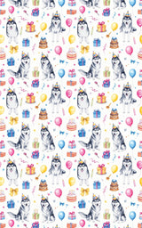 Joyful Alaskan Huskies (Alaskan Husky) Wrapping Paper - London Penny Gift Wrap