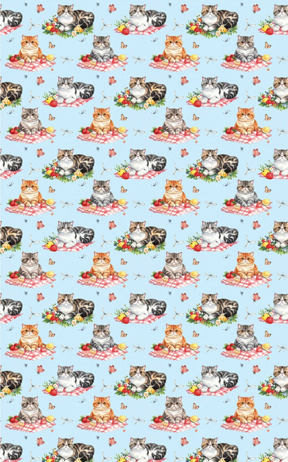 Summer Picnic Cats (Exotic Shorthair) Wrapping Paper