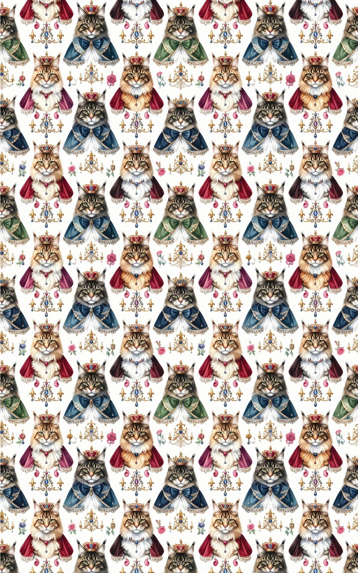 Royal Crown Maine Coons Wrapping Paper - London Penny Gift Wrap
