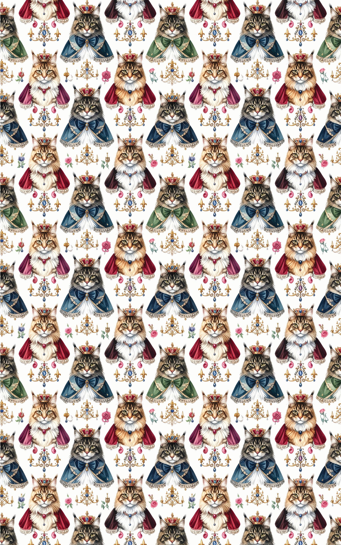 Royal Crown Maine Coons Wrapping Paper