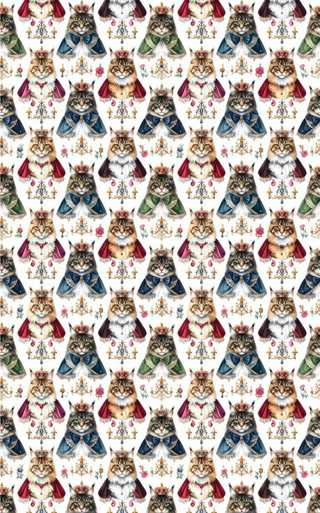 Royal Crown Maine Coons Wrapping Paper - London Penny Gift Wrap