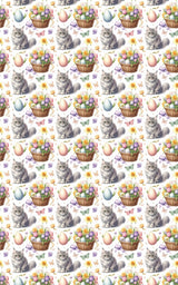 Easter Garden Cats (Maine Coon) Wrapping Paper - London Penny Gift Wrap