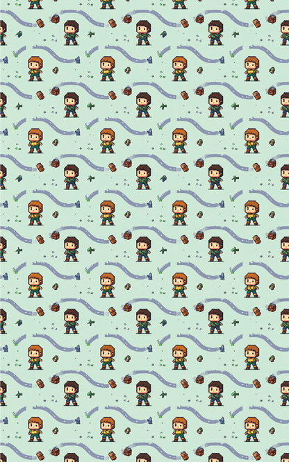 Pixel Hero Journey Wrapping Paper