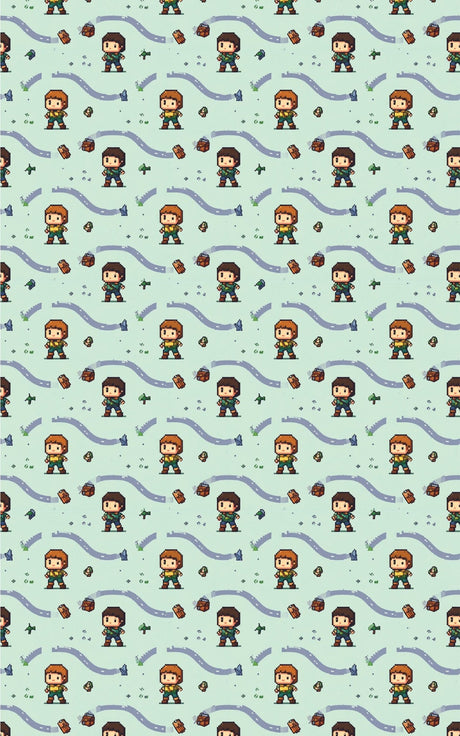 Pixel Hero Journey Wrapping Paper - London Penny Gift Wrap
