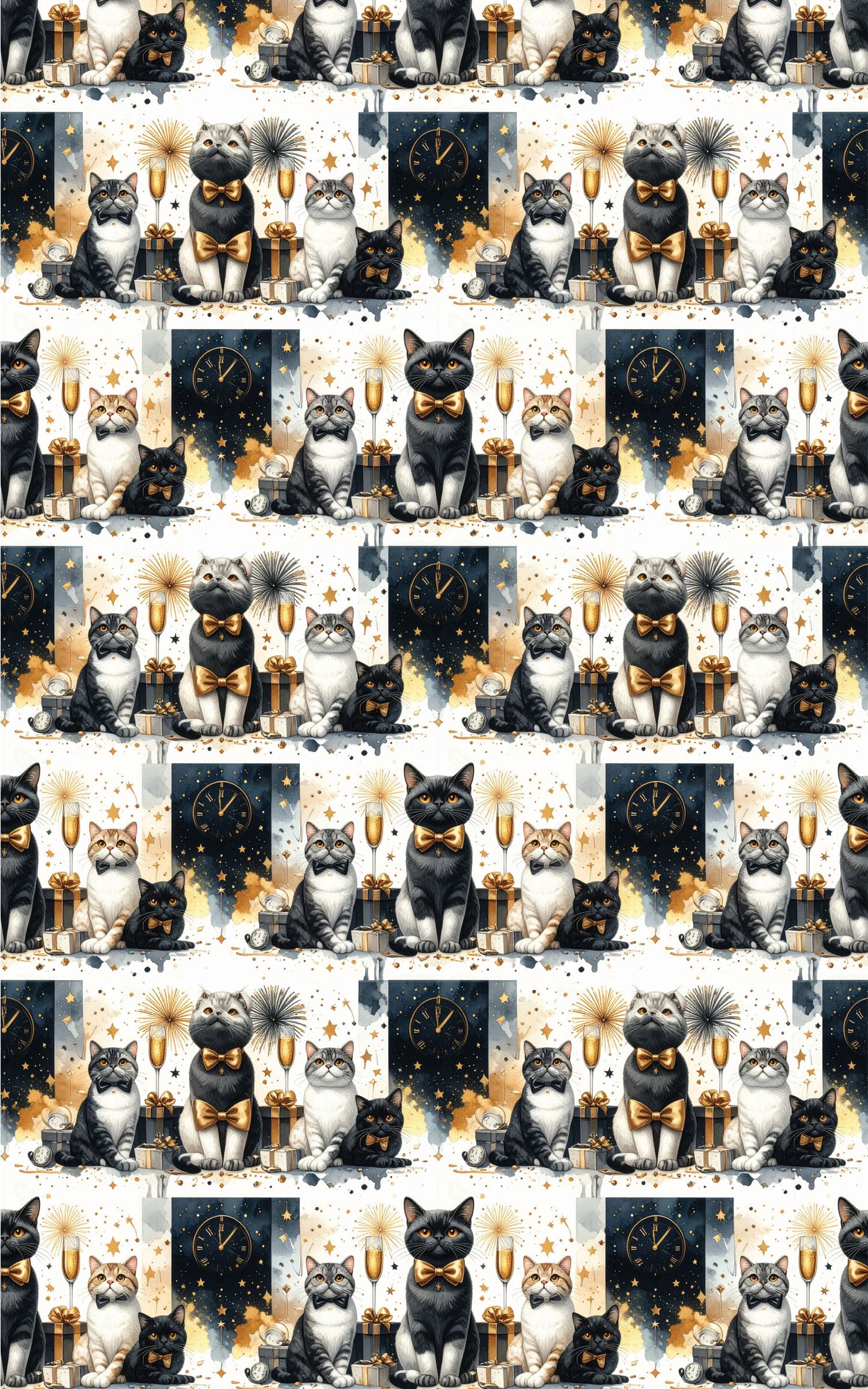 New Year's Celebration (Exotic Shorthair)  Wrapping Paper