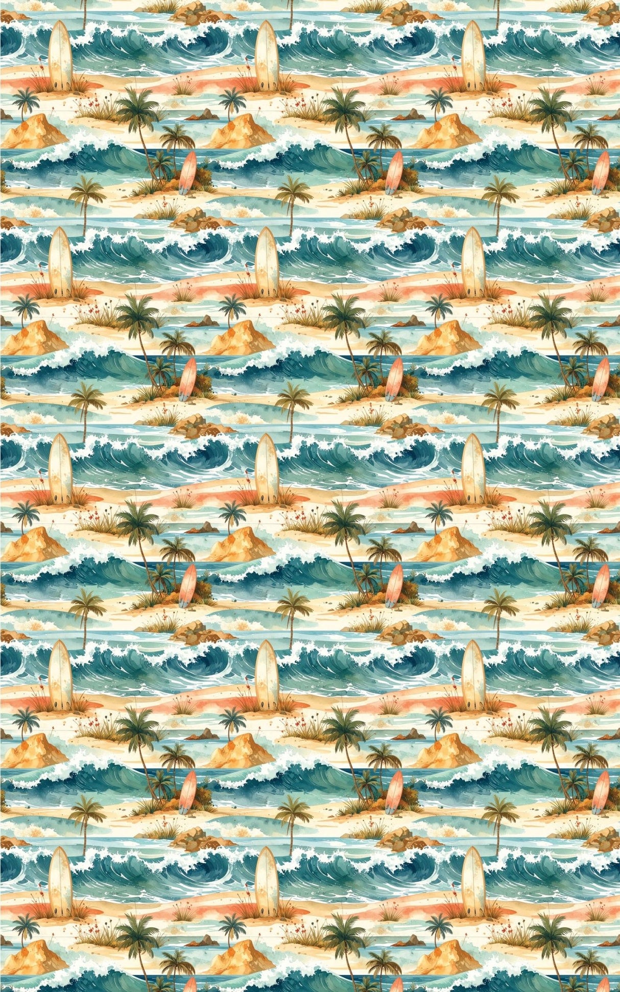 Endless Summer Coastline Wrapping Paper - London Penny Gift Wrap