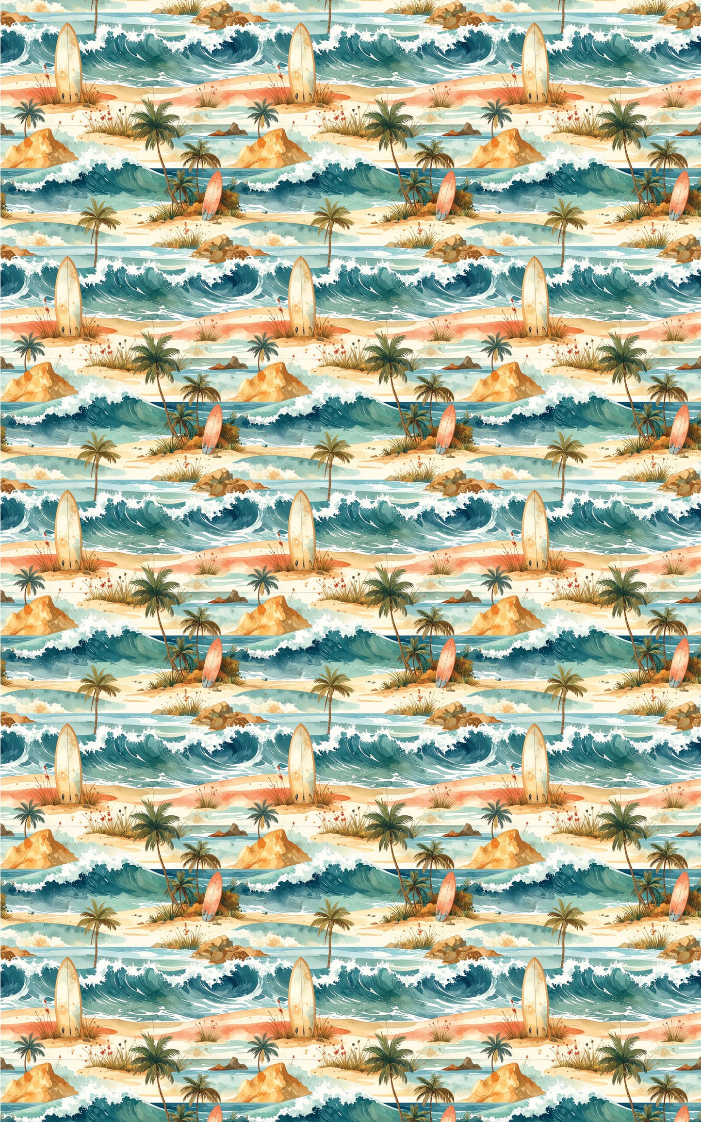 Endless Summer Coastline Wrapping Paper