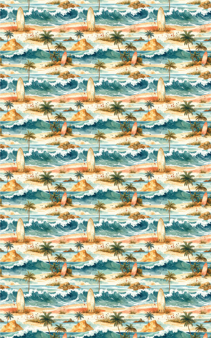 Endless Summer Coastline Wrapping Paper