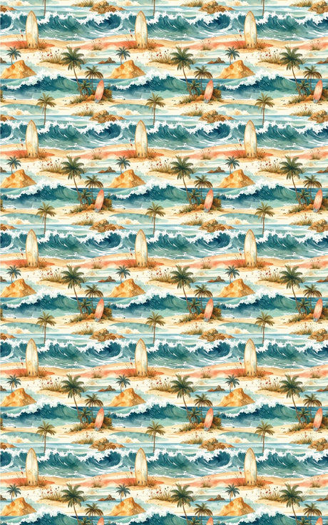 Endless Summer Coastline Wrapping Paper - London Penny Gift Wrap