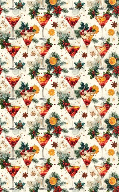 LIMITED TIME | Vintage Cocktail Christmas Wrapping Paper