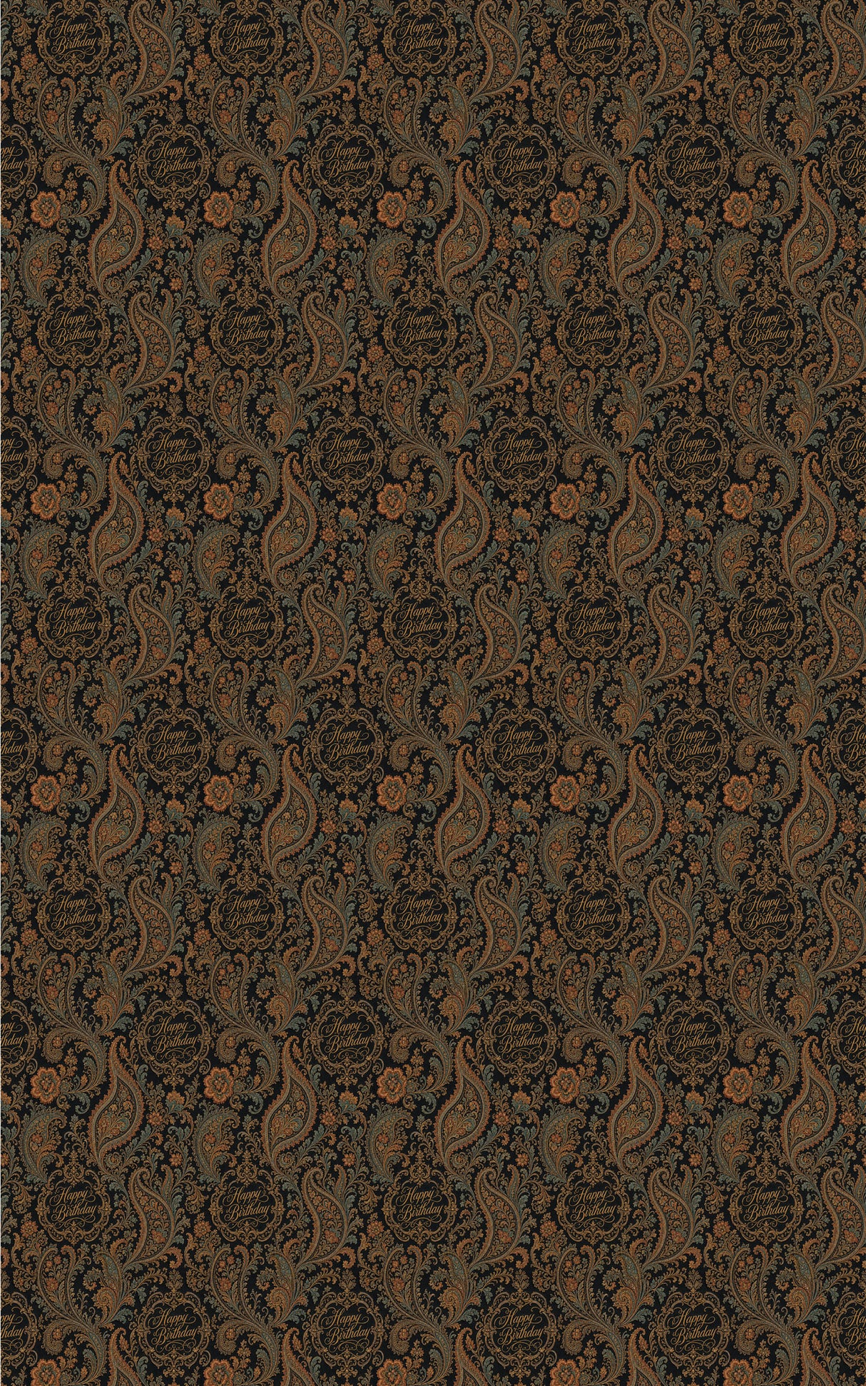 Birthday Heritage Scrollwork Wrapping Paper
