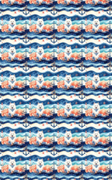 Nautical Samoyeds Wrapping Paper - London Penny Gift Wrap